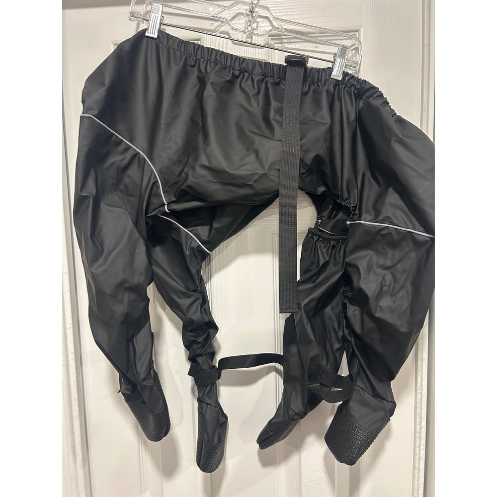 DogLemi Black Waterproof Dog Leggings Protective Boots Reflective XXXL